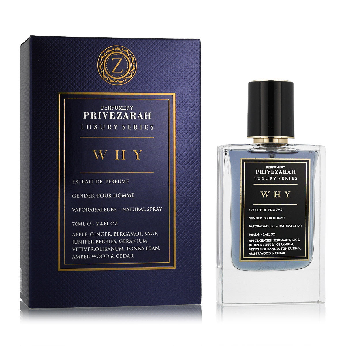Moški parfum Prive Zarah Why 70 ml